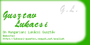 gusztav lukacsi business card