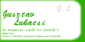 gusztav lukacsi business card